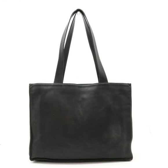 CHANEL Black Leather Coco Mark Shoulder Bag - Picture 1 of 10